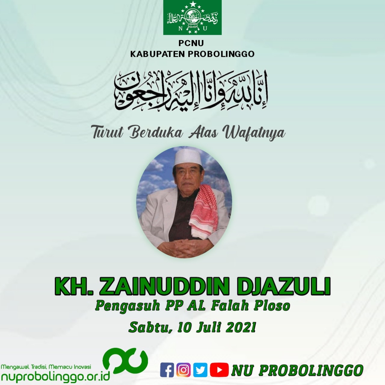 Innalillahi, KH Zainuddin Djazuli Wafat. Ini Peranan Beliau Di Nahdlatul Ulama